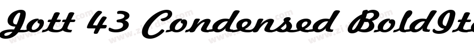 Jott 43 Condensed BoldItalic字体转换